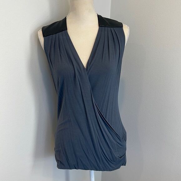 Bailey 44 Tank with Faux Leather Shoulders - Picture 1 of 4
